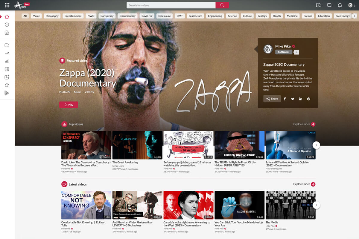 Vajra Tube - Video Social Media Platform