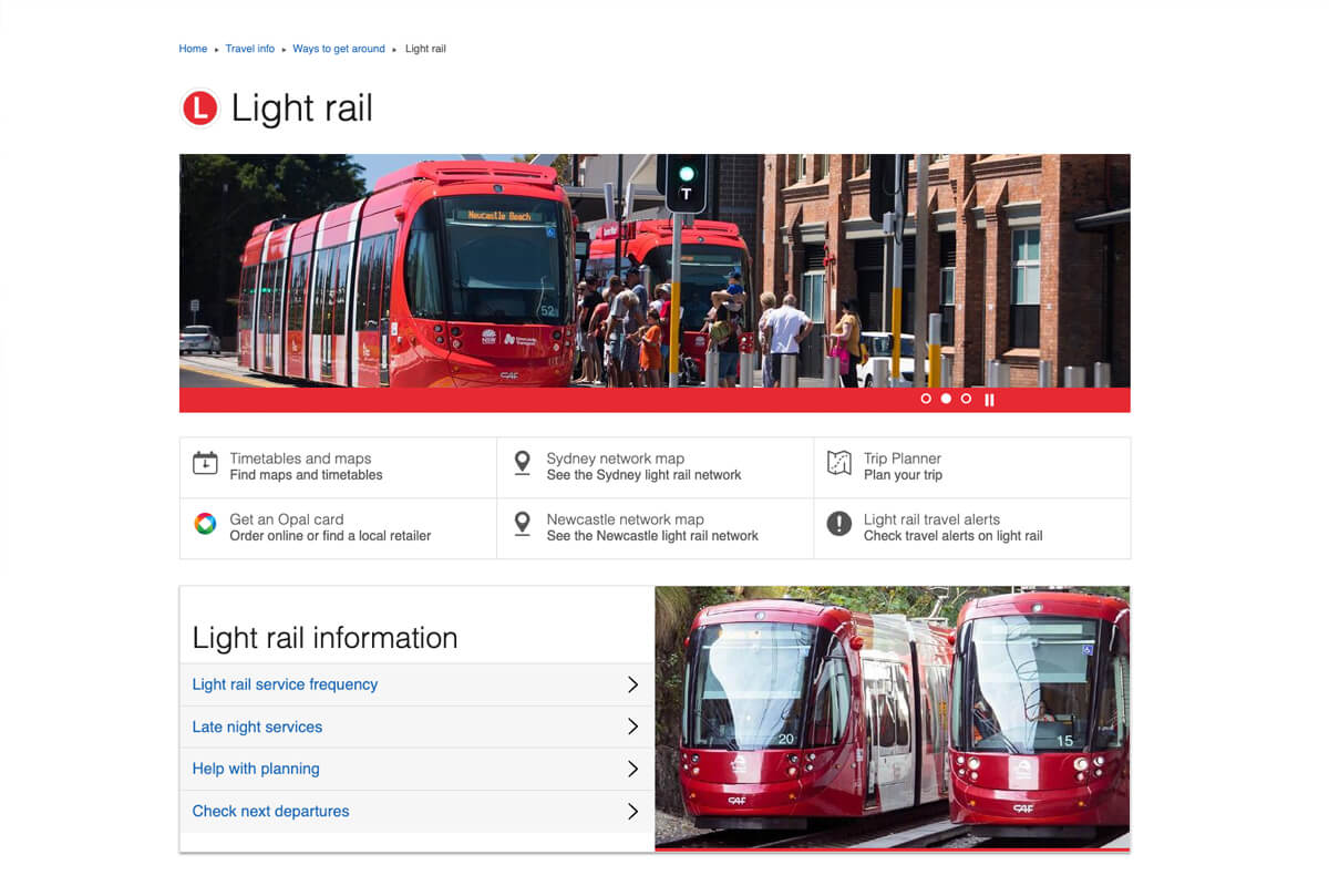 Sydney Light Rail - Web